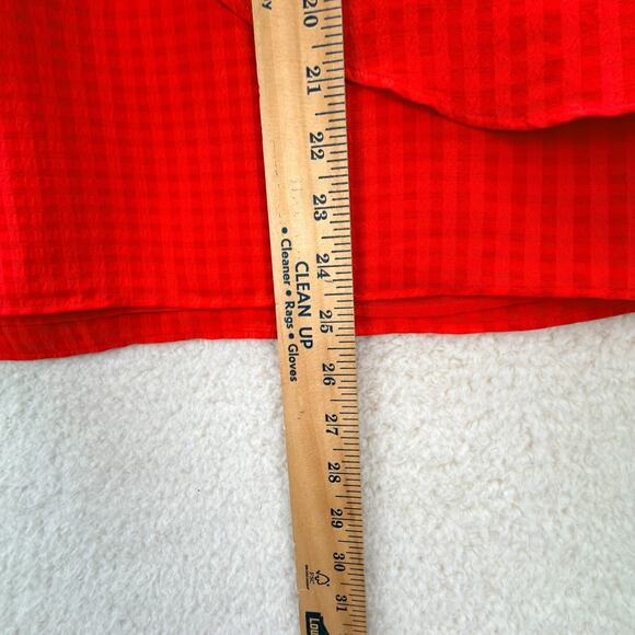 Ann Taylor Halter Neck Red Top Ruffled Front Size M Sleeveless Layered Casual - Picture 7 of 12